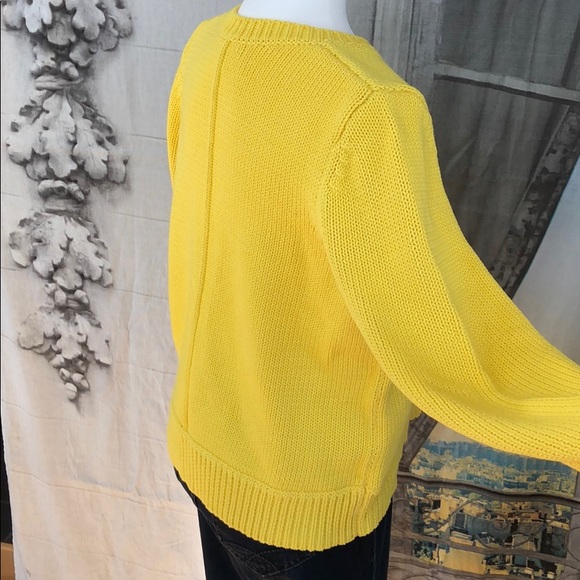 Treasure and Bond Yellow Crew Neck Sweater Sz L - Picture 5 of 8